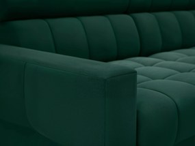 Narożnik Nardo Maxi z funkcją spania prawostronny - zielony welur Bluvel 78