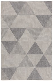 Dywan zewnętrzny Finn Trójkąty jasny szary 160 cm x 220 cm