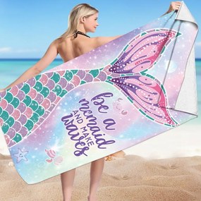 Ręcznik plażowy BE A MERMAID 70 x 150 cm kolorowy