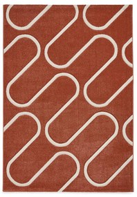 Ceglasty dywan 80x150 cm Linear Curve – Catherine Lansfield