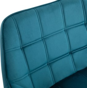 HOMCOM Fotel jednoosobowy Fotel uszak Fotel z aksamitnym poliestrem Styl skandynawski Zielony