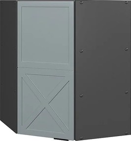 Szafka wisząca narożna jasnoniebiesko-szary 57x34.1x72 fame-line