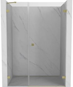 Mexen Lunar-B drzwi prysznicowe uchylne prawe 125 cm, transparent, złote szczotkowane - 832S-125-050-55-00-P