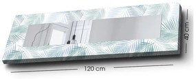 Lustro ścienne z drewnianą ramą 40x120 cm – Wallity