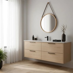 Lustro ścienne B053 NAT, bambus