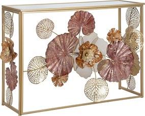 Stolik Konsolowy Liść 69, Wielokolorowy, 114x41,5x80 cm, Kendra Home