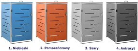 Stalowa osłona na śmietnik ogrodowy antracyt T4-W42