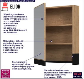 Szafka łazienkowa z lustrem w kolorze dąb złoty L6-W90