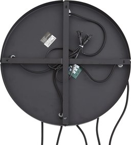 Designerska lampa wisząca czarna z przydymionym szkłem 5-źródłowa - Ana