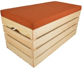 Pufa kufer skrzynia drewniana sosnowa siedzisko 80cm naturalna
