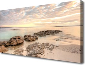 Obraz canvas na ścianę Złoty Brzeg Morza