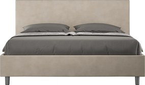 Łóżko bez stelaża tapicerowane 160x190 microfibra Piaskowy Adele