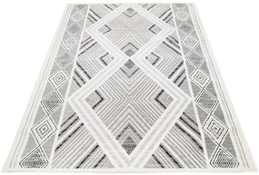 Prostokątny wzorzysty dywan w geometryczne wzory W1-L57