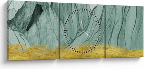 Obraz - Emerald Mountains N⁰1 (z zegarem) (90x30 cm)