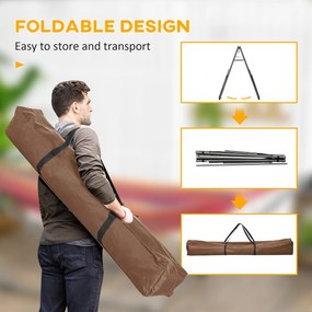 Outsunny Stojak do hamaków 2 w 1, odporny na warunki atmosferyczne, suszarka do prania, 290 cm x 92 cm x 88 cm, Czarny