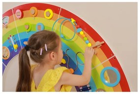 Viga drewniana tablica sensoryczno-manipulacyjna edu tęcza certyfikat fsc