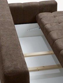 Kanapa Calvero z funkcją spania - brązowa plecionka Kiara 856