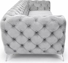 Sofa 3 osobowa Moet głęboko pikowana elegancka do salonu na nóżkach