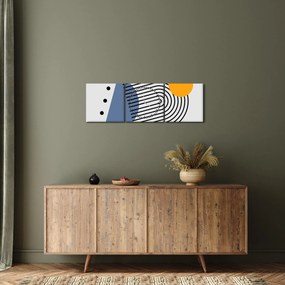 Obraz - Minimalistyczna abstrakcja N⁰2 (z zegarem) (90x30 cm)