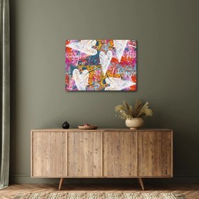 Obraz - Serce na abstrakcyjnym tle (70x50 cm)