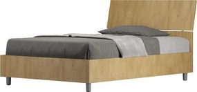 Łóżko bez stelaża 120x190 Nachylony zagłówek dąb naturalny Demas