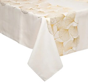Obrus z wzorem miłorzębu GINKO, 140 x 240 cm