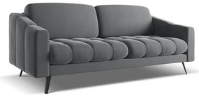 Szara aksamitna sofa 202 cm Nalu – Makamii