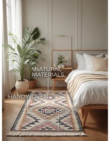 Szary chodnik z juty tkany ręcznie 80x200 cm Roya Parsa – Elle Decoration