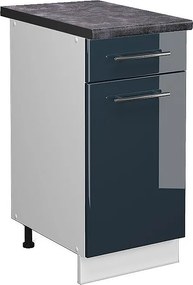 Szafka dolna do kuchni ciemnoniebieski wysoki połysk 40x60x82 fame-line