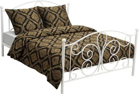 Białe łóżko do sypialni 120x200 cm dąb Z1-F39