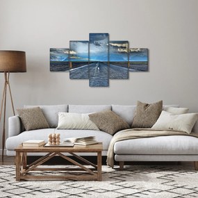 Obraz drogi podczas burzy (125x70 cm)