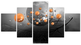 Obraz pomarańczowych kul (125x70 cm)