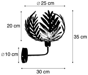 Złota lampa ścienna vintage - Botanica Rustykalny / Vintage Oswietlenie wewnetrzne