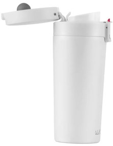 Biały podróżny kubek termiczny Vialli Design Fuori, 400 ml