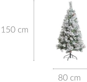 Sztuczna choinka z ośnieżonymi gałązkami, 150 cm