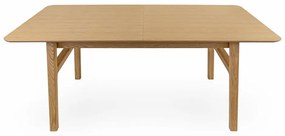Rozkładany stół z dodatkowym blatem w dekorze dębu 90x180 cm Curved – Woodman