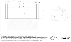 Ciemnoszara rozkładana sofa 237 cm Wilson – Miuform