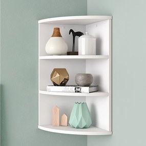 Półka ścienna do pokoju dziecięcego biały 30x30x60 ecki