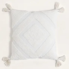 Kwadratowa Poduszka 45x45 Cm Z Bawełny Sowyer Biała - Sklum