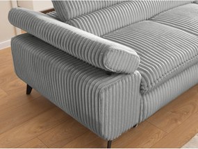 Jasnoszary sztruksowy narożnik (prawostronny/w kształcie litery L) Marbeya – Ropez