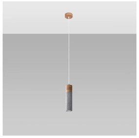 Szara lampa wisząca ø 7 cm Susanna – Nice Lamps
