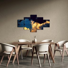Obraz skoczka spadochronowego w chmurach (125x70 cm)
