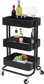 Wózek do serwowania MCW-C64 bez uchwytu,  czarny bez uchwytu