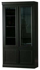 Czarna witryna z litego drewna sosnowego 110x215 cm Organize – BePureHome