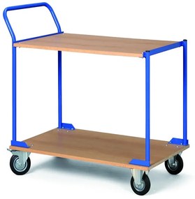 Wózek z półkami, 2 półki z płyty wiórowej, nośność 100 kg