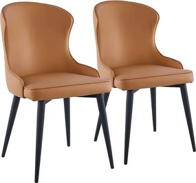 Zestaw 2 krzesel "Tina" – brazowy