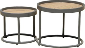 Okrągłe stoliki ogrodowe zestaw 2 szt. ø 50 cm Silea – Garden Pleasure