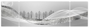 Obraz - Srebrny krajobraz (170x50 cm)
