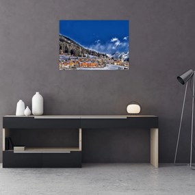 Obraz - Górskie miasteczko (70x50 cm)