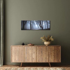 Obraz - W deszczowy dzień (z zegarem) (90x30 cm)